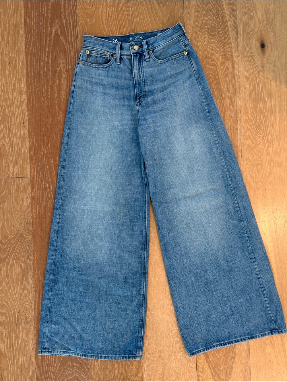 J Crew High Rise Super Wide Leg Jeans - size 26 (NWT) - Picture 7 of 9